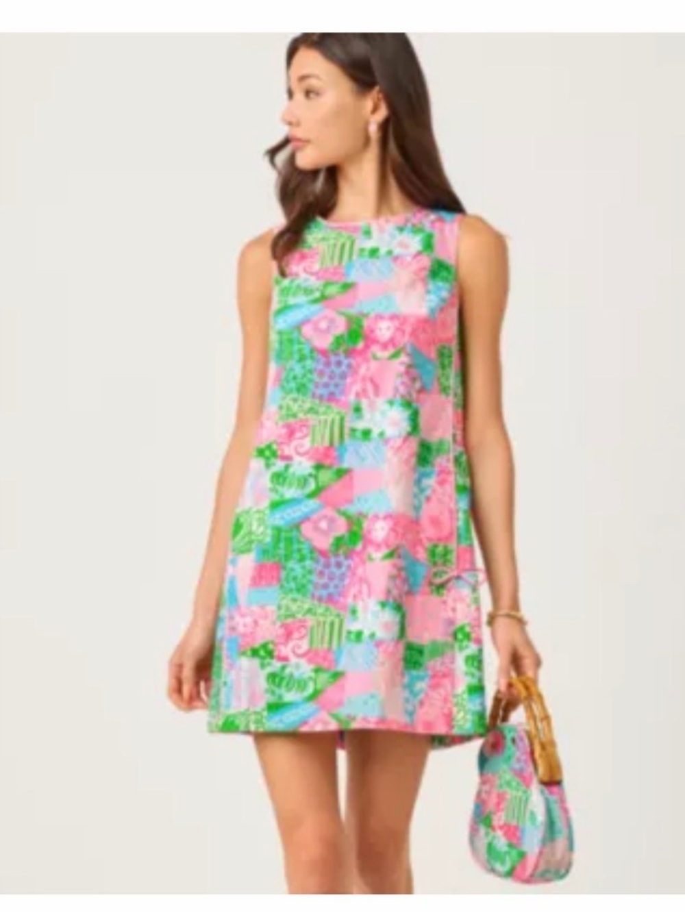 Lilly Pulitzer- Ettie Stretch Shift in “Crazy Quilt”, Size 14, NWT
